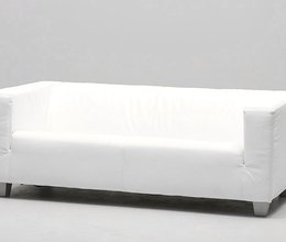 Lounge White 3er Sofa