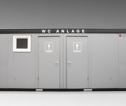WC-Container Damen und Herren, außen