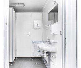 WC-Container Damen und Herren, innen (Damen)