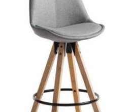 Barhocker Alpin - Webstoff grau, B:48 x SH:75 x H:112 x T:46 cm
