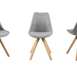 Stuhl Alpin - Webstoff grau, B:48 x H:82 x T:56 cm