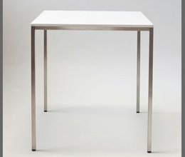 Buffettisch hoch 80x80 weiß