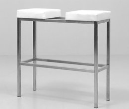Doppelbarhocker weiß