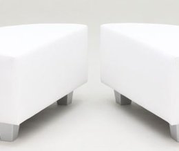 Hocker halbrund White
