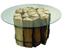 Loungetisch Scheitelholz DM:70 x H:45cm