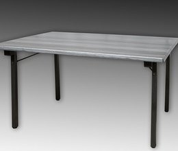 Tisch 120x80cm, Gestell hammerschlag, Platte dunkelgrau