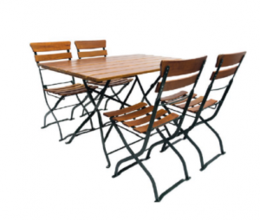 Biergarten-Garnitur, Tisch L:120 x B:80 x H:74 cm